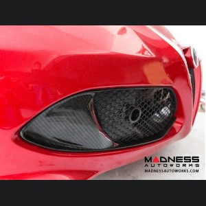 Alfa Romeo 4C Carbon Fiber Front Grille Insert Trim Set - Red Candy